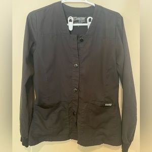 Black Greys Anatomy Scrub Jacket